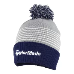 TaylorMade Bobble Beanie Grey /Navy/ White