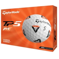 TaylorMade TP5 Pix 2.0 Golf Balls Dozen White (2 Dozen €90)